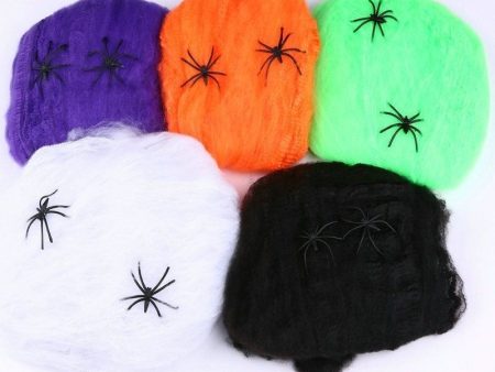 Spider Web Stretchable Spiderweb Cobweb Party Decoration For Halloween Online now