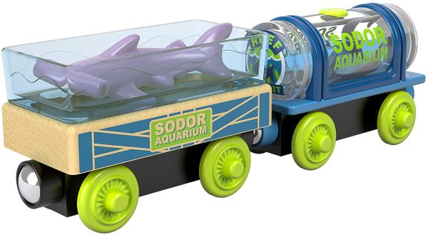 Thomas & Friends Wood Aquarium Cargo Train Cars with Sea Creatures Online now