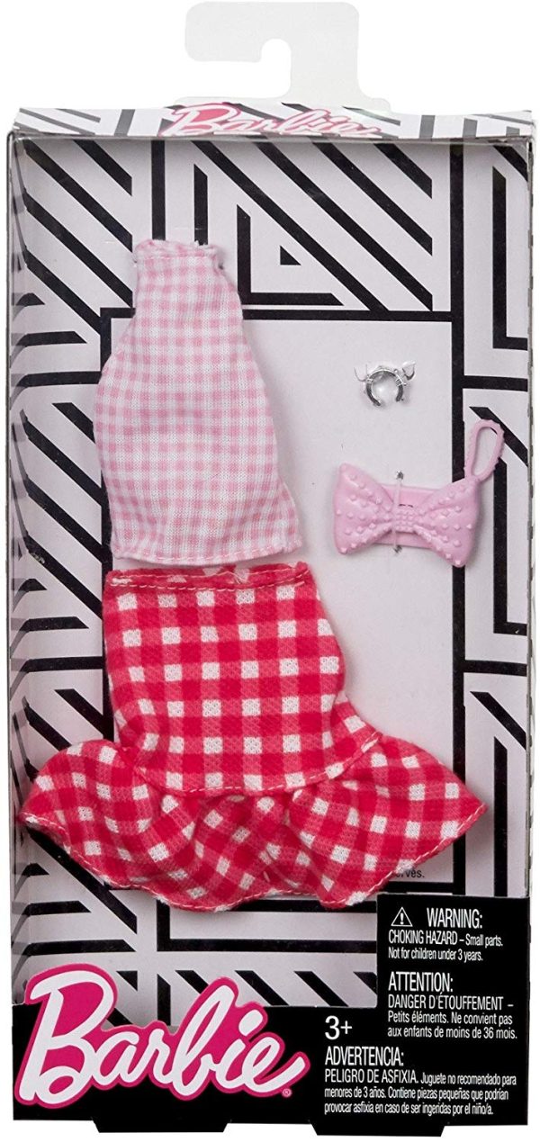 Barbie Complete Looks Gingham Skirt & Pink Top Discount