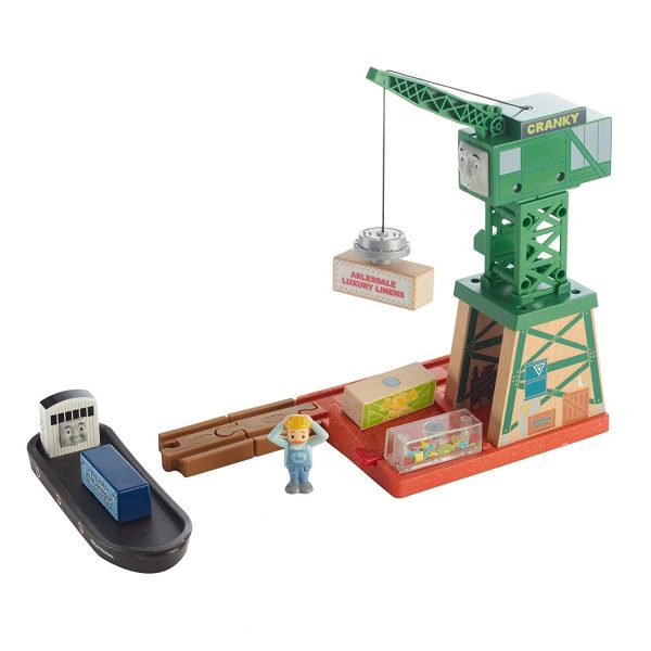 Thomas & Friends Fisher-Price Wood, Cranky at The Docks Online Hot Sale