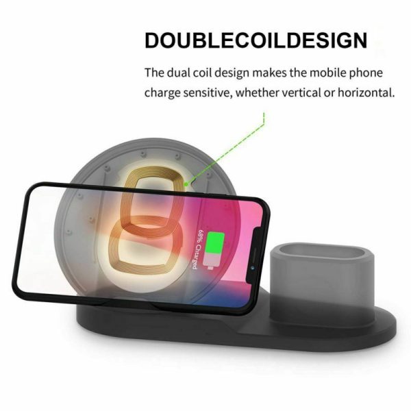 3in1 Qi Wireless Charger Pad Charging Station Dock For Apple Watch iPhone Airpod Cheap