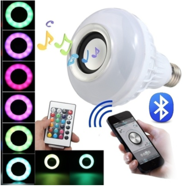 Wireless E27 Bluetooth LED Stereo Audio Speaker RGB Color Warm White Bulb Music Lamp Online now