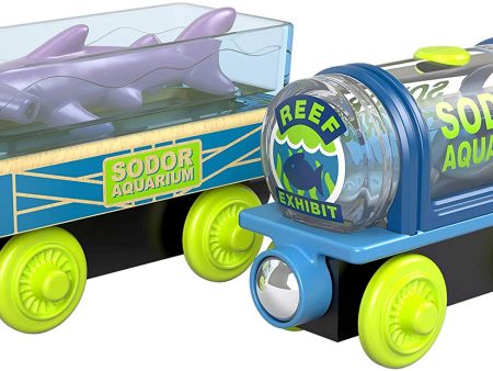 Thomas & Friends Wood Aquarium Cargo Train Cars with Sea Creatures Online now