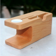 Bamboo Charging Stand Cradle Holder for  iWatch iPhone Hot on Sale