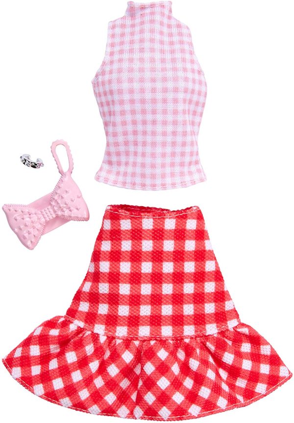 Barbie Complete Looks Gingham Skirt & Pink Top Discount