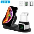 3in1 Qi Wireless Charger Pad Charging Station Dock For Apple Watch iPhone Airpod Cheap