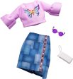 Barbie Complete Looks Butterfly Vintage Top & Patchwork Skirt Fashion Pack Online