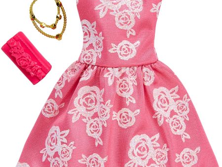 Barbie Complete Looks Pink & White Floral Gown Fashion Online Sale