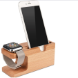 Bamboo Charging Stand Cradle Holder for  iWatch iPhone Hot on Sale