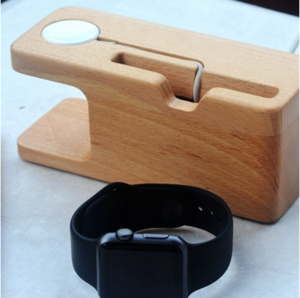 Bamboo Charging Stand Cradle Holder for  iWatch iPhone Hot on Sale