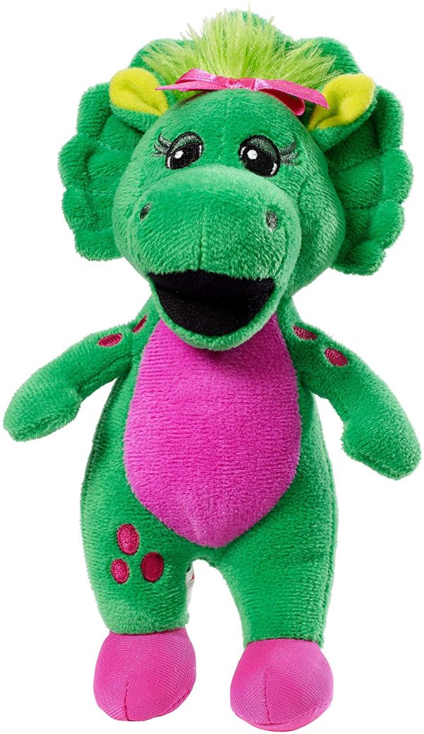 Barney Buddies Baby Bop Green & Pink Plush Dinosaur Figure For Sale