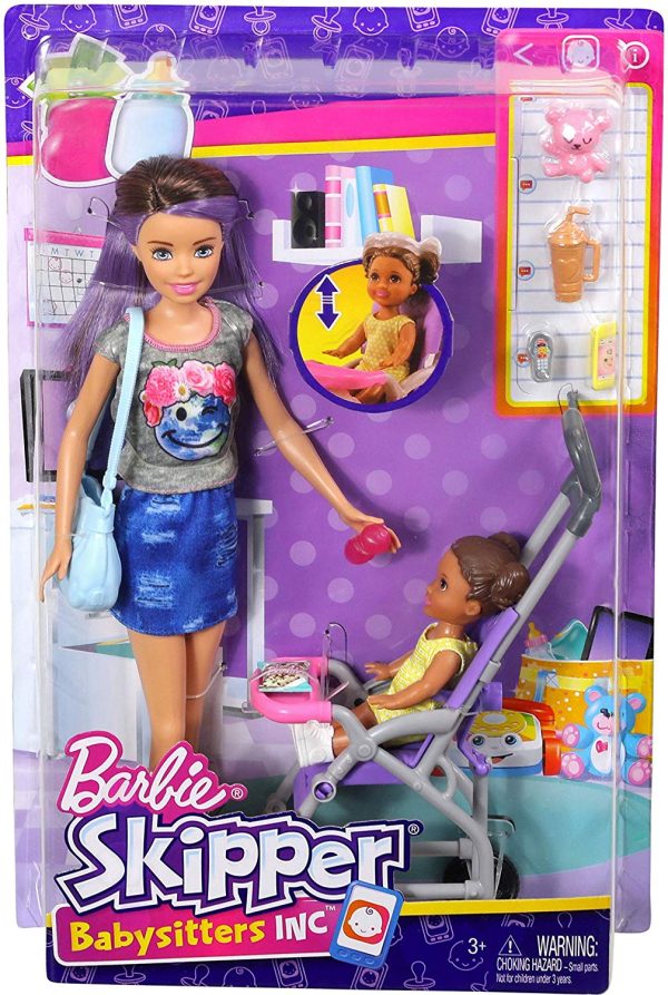 Barbie Skipper Babysitters Inc Doll and Stroller Playset For Sale