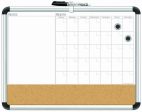 Board Dudes 17 x 23 Aluminum Framed Magnetic 3 In 1 Dry Erase Cork Calendar Hot on Sale