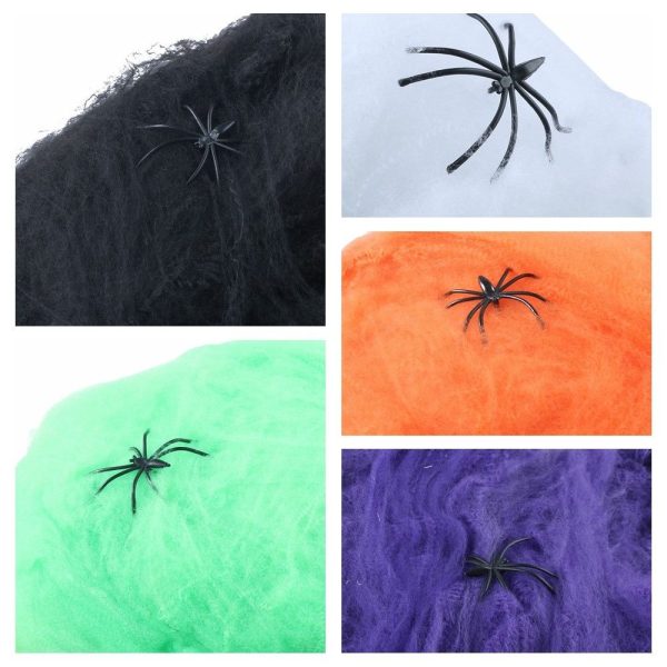 Spider Web Stretchable Spiderweb Cobweb Party Decoration For Halloween Online now