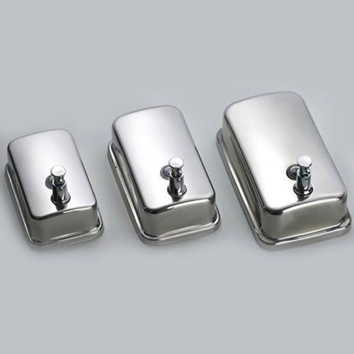 Bathroom Stainless Steel Soap Shampoo Dispenser Lotion Pump Action Wall Mounted Online